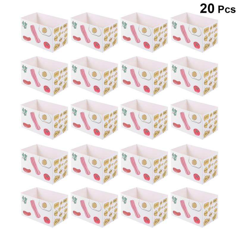20PCS Food Packaging Boxes Sandwich Boxes for Breakfast