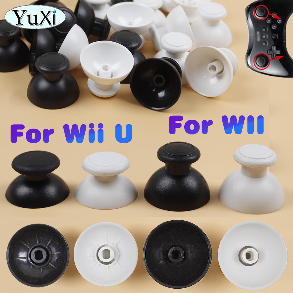 Capuchons de poignée de Joystick analogique 3D pour Wii U, 2 pièces, boutons pour nintendo WII WIIU, touches de manette de jeu, pièces de rechange