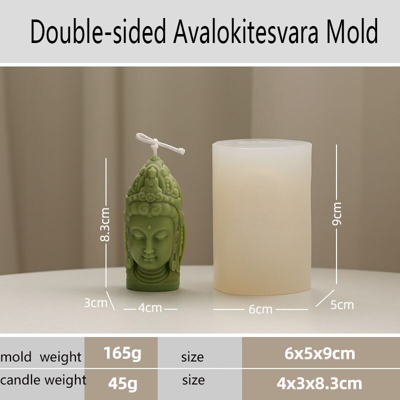 Moule en plâtre de grande taille pour Statue de bouddha, Sakyamuni, Sculpture, bougie, en Silicone, Bodhisattva, bénédiction en béton, artisanat: B-mold