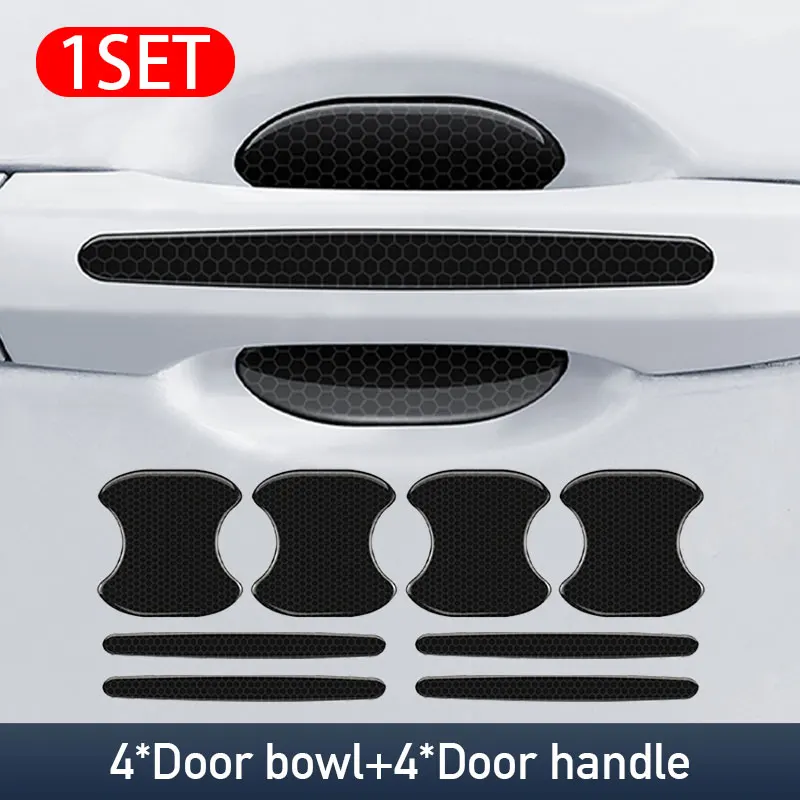 Car Door Handle Protective Film Door Bowl Anti Scratch Sticker Reflective Strip Epoxy Protector Moulding Trim Strip: Lavender