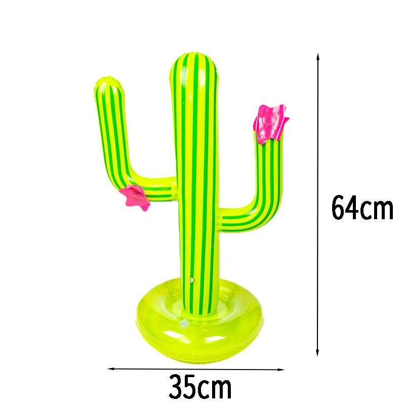 Outdoor Inflatable Cactus Toy Swimming Pool Accessories Throwing Circle Game Set Water Toy Beach Party Children Puzzle Ring