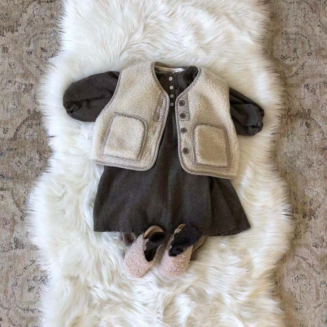 Herfst Winter Baby Fleece Vest Meisjes Mouwloze Jas Jongens Winddicht Vest Baby Lam Wol Vest Pasgeboren Warme Kleren