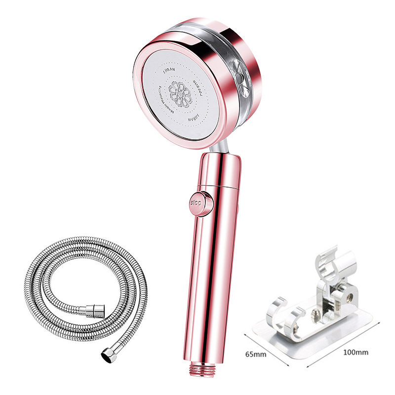 Turbocharged Shower Head High Pressure Magic Waterline Spa Massage 360 Degree Shaking Head Bathe Shower For Bathroom Accessories: C 1.5m hose Base