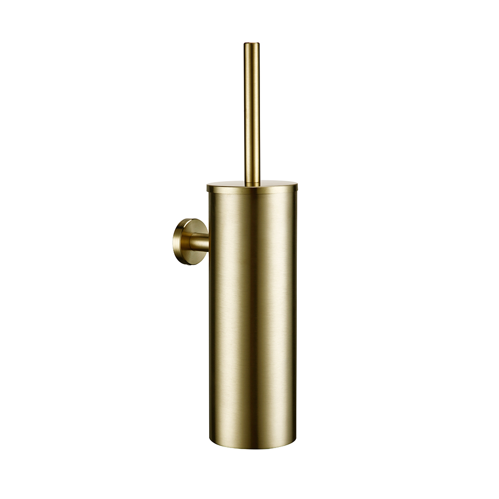 Stainless Steel Wall-mounted Brush Holder Stainless Steel Brushed Toilet Brush Bathroom Hardware Kit Bathroom Accessories: Brushed gold