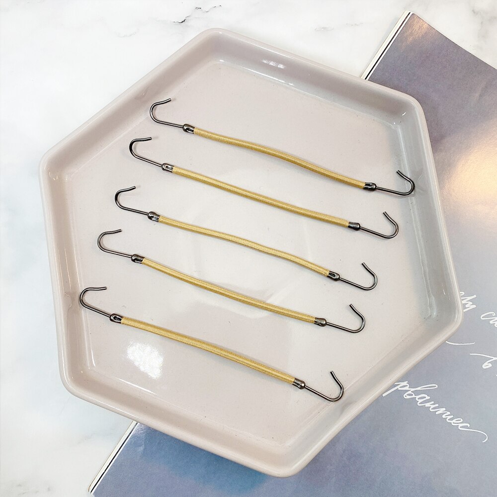 5/10 stk hestehale kroker holder bungee band gummistrikk hår tyggegummi hodeplagg styling verktøy hår tilbehør: 2 / 10 stk