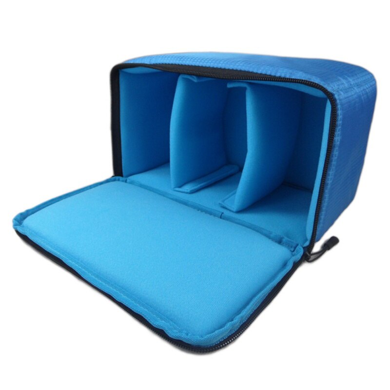 Bolsa de inserción portátil para cámara réflex digital bolsa protectora acolchada para cámara réflex digital, negra, resistente al agua, con cremallera