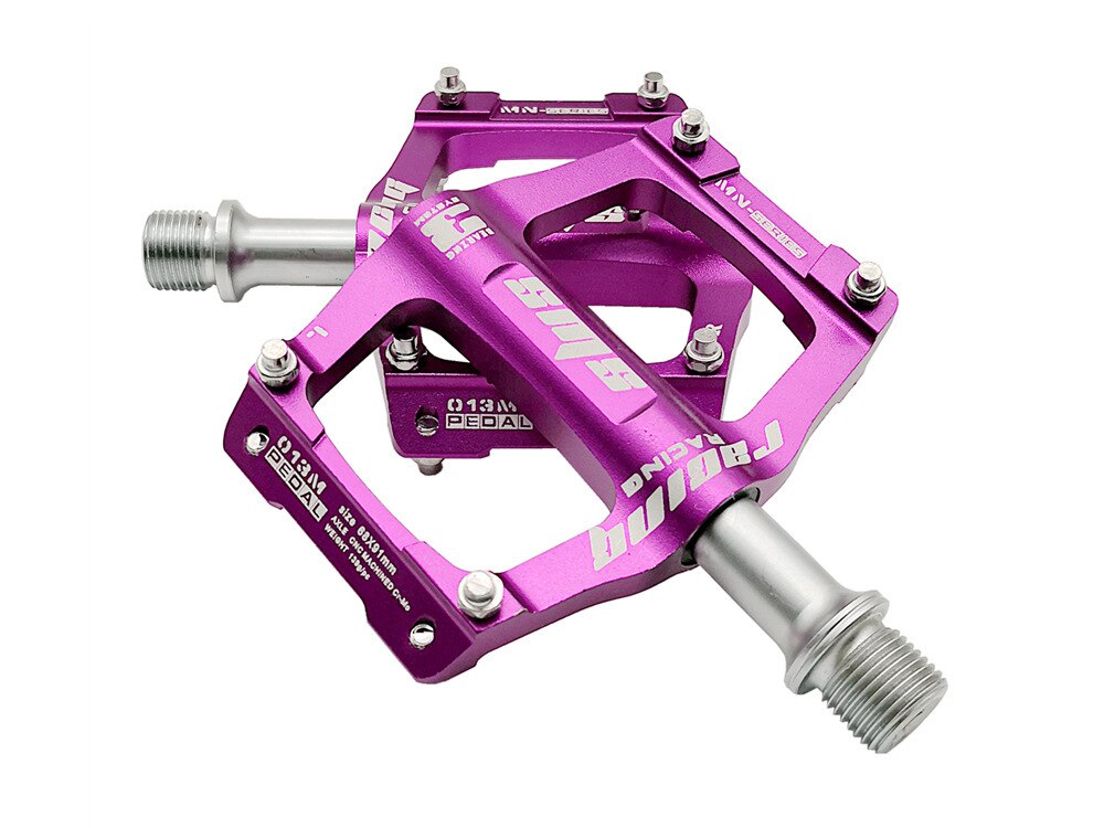 CNC-plataforma antideslizante para bicicleta de montaña, piezas ultraligeras de 3 rodamientos, AL6061,: Morado