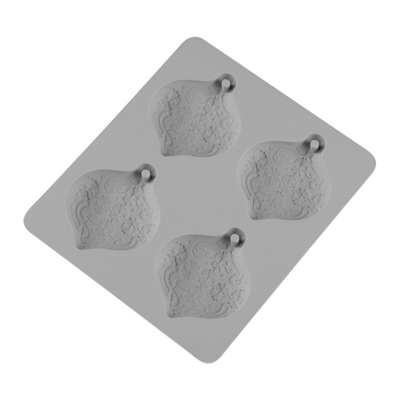 4pz impostato FAI DA TE Aromaterapia Stampi in silicone Del Progettista di Sfera Del Fiore di Natale Fai Da Te Intonaco di Cemento Ornamento di natale Appeso A Resina Epossidica Rersin Stampi