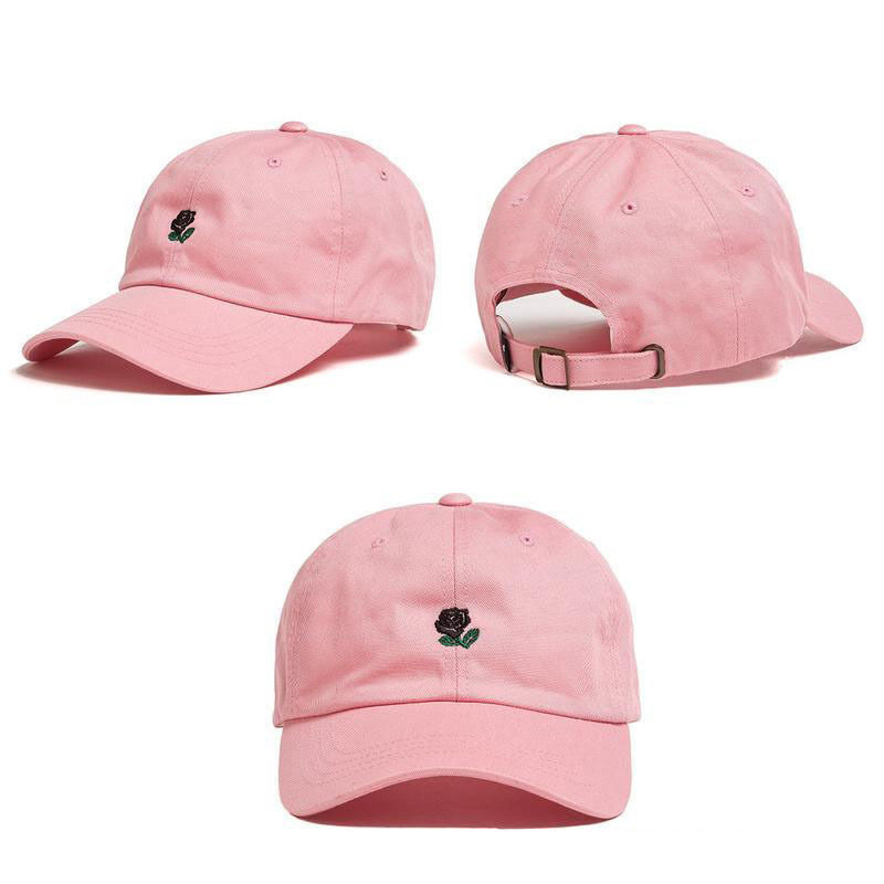 The Hundreds Rose Embroidered Hat Baseball Cap Unique Adjustable Embroidered Rose Casual Hats