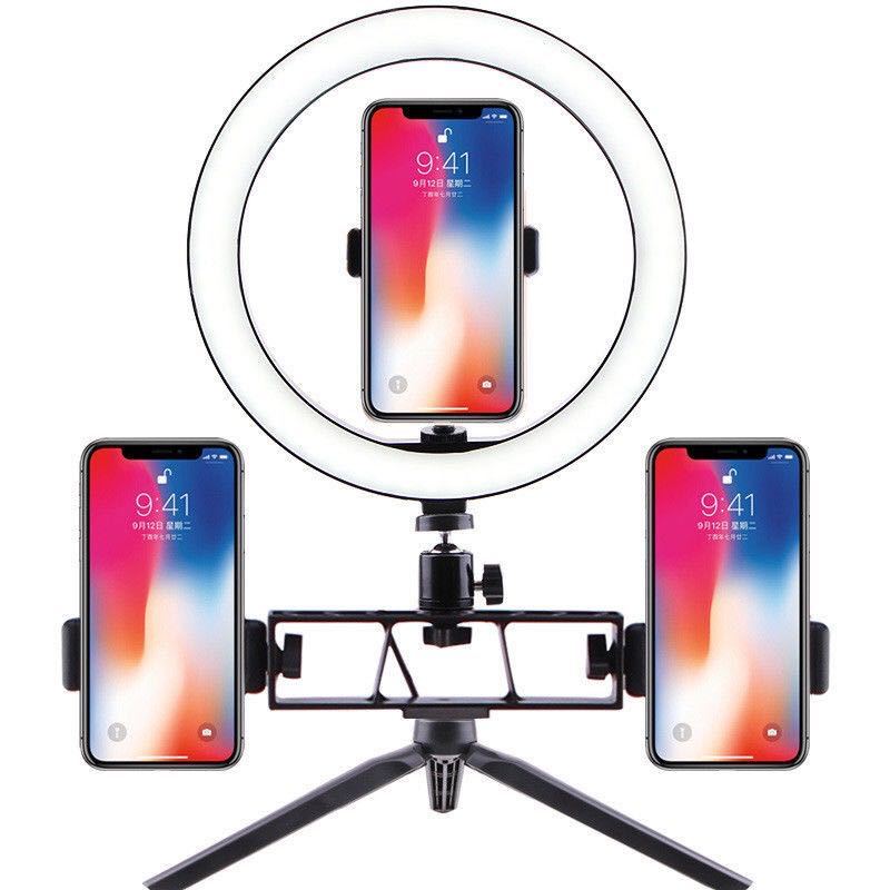 Drie Positie Multi Camera Stand Clip Bracket Houder 3-Positie Mobiele Telefoon Statief 1/4 Connector Mount Video Live-uitzending