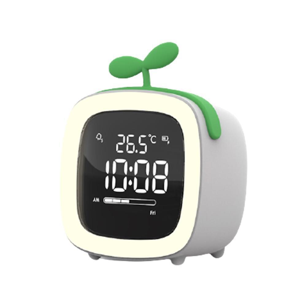 Kids Alarm Clock Cute-TV Night Light Alarm Clock For Children Battery Bedroom Rechargeable Clock Operated F5Q1