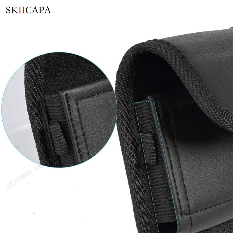 Bolsa de couro do telefone para samsung z flip 3 5g cinto clipe coldre oxford pano telefone caso para galaxy z flip3 5g SM-F711B cintura saco