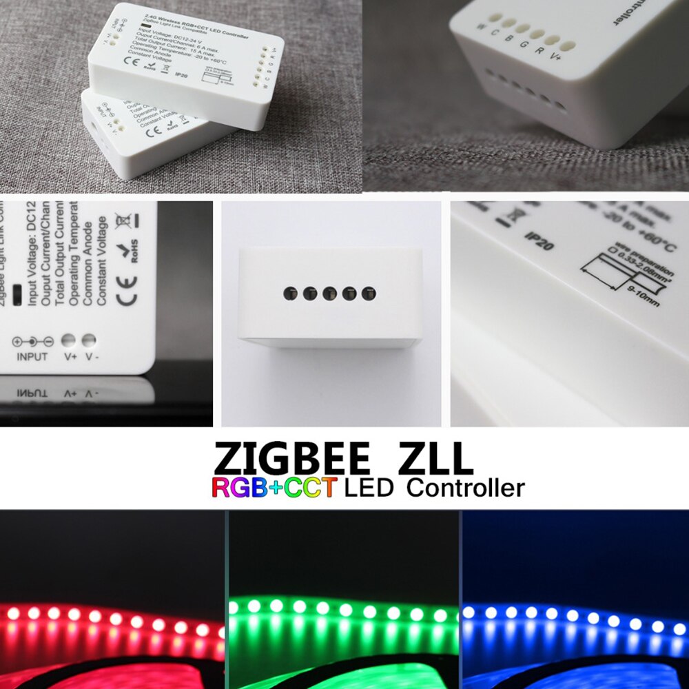 LED Controller RGB+CCT RGBW WWCW LED Strip Controller DC12/24V Linear Light Dimmer APP LED Controller