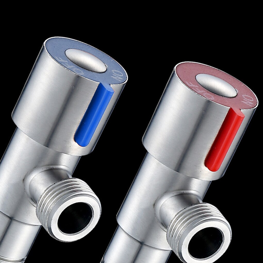Recableght Toilet Sink Stainless Steel Angle Valve Cold Water Stop Material Durable Bathroom Basin Faucet Valve