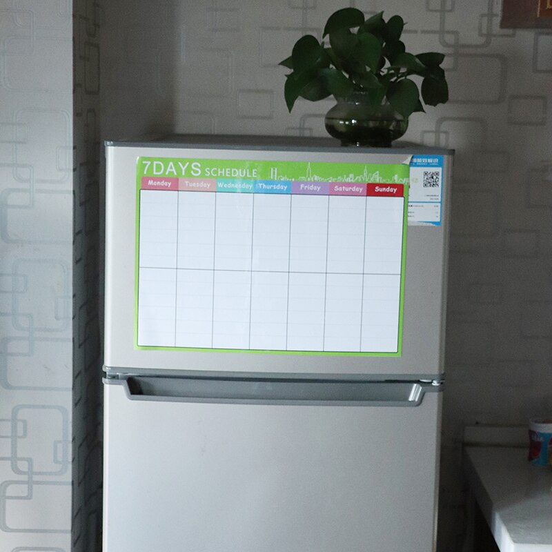 Magnetisk månedlig & ugentlig planner whiteboard køleskabsmagnet fleksibel tavle 29.7 x 42cm