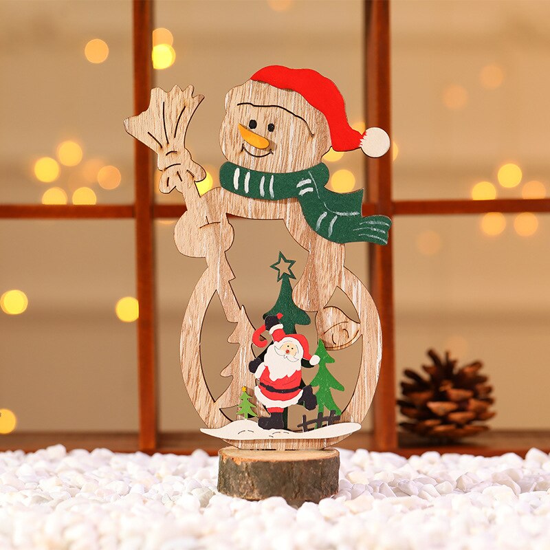 Tren De Madera Navideño Blanco – Adorno Para Mesa, Hogar O Jardín Infantil