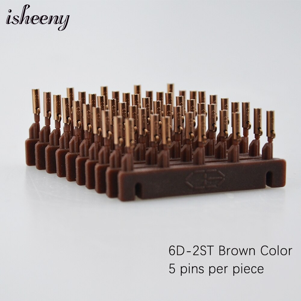 Boucles d&#39;extension de cheveux naturels 6D, outils de remplacement pour Extensions de cheveux humains, noir brun blond 40 pièces/pack: 6D-2ST Brown Color