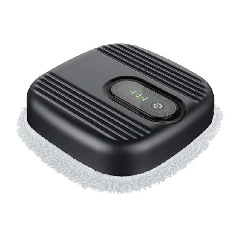 Smart Robot Vacuum Cleaner Multifunctional Dry Wet Floor Mop Cleaner Rechargeable Sweeping Robot Cleaning Machine: black