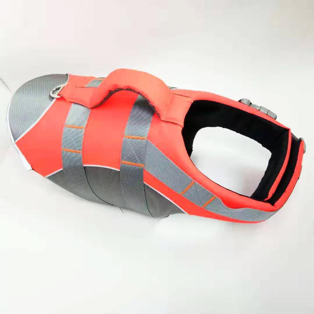 Hunderedningsvest til kæledyr, redningsdragt til hunde, surfing, svømmetøj, sommerferie, oxford, åndbart bulldog-sikkerhedstøj: L / Hvid