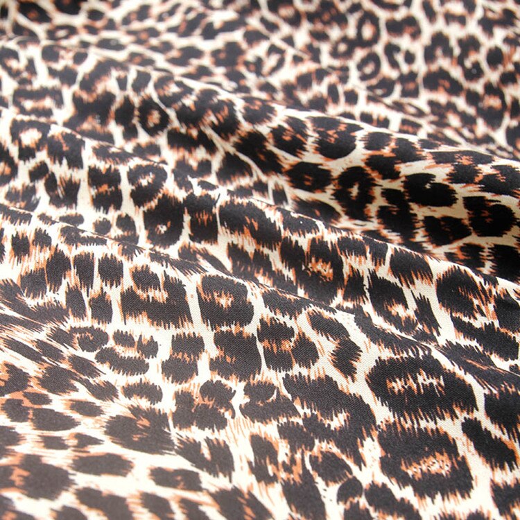 Tela 100% algodón con estampado de leopardo para accesorios de Costura de la ropa, 50X140cm, tejidos, Tissus, bricolaje, materiales