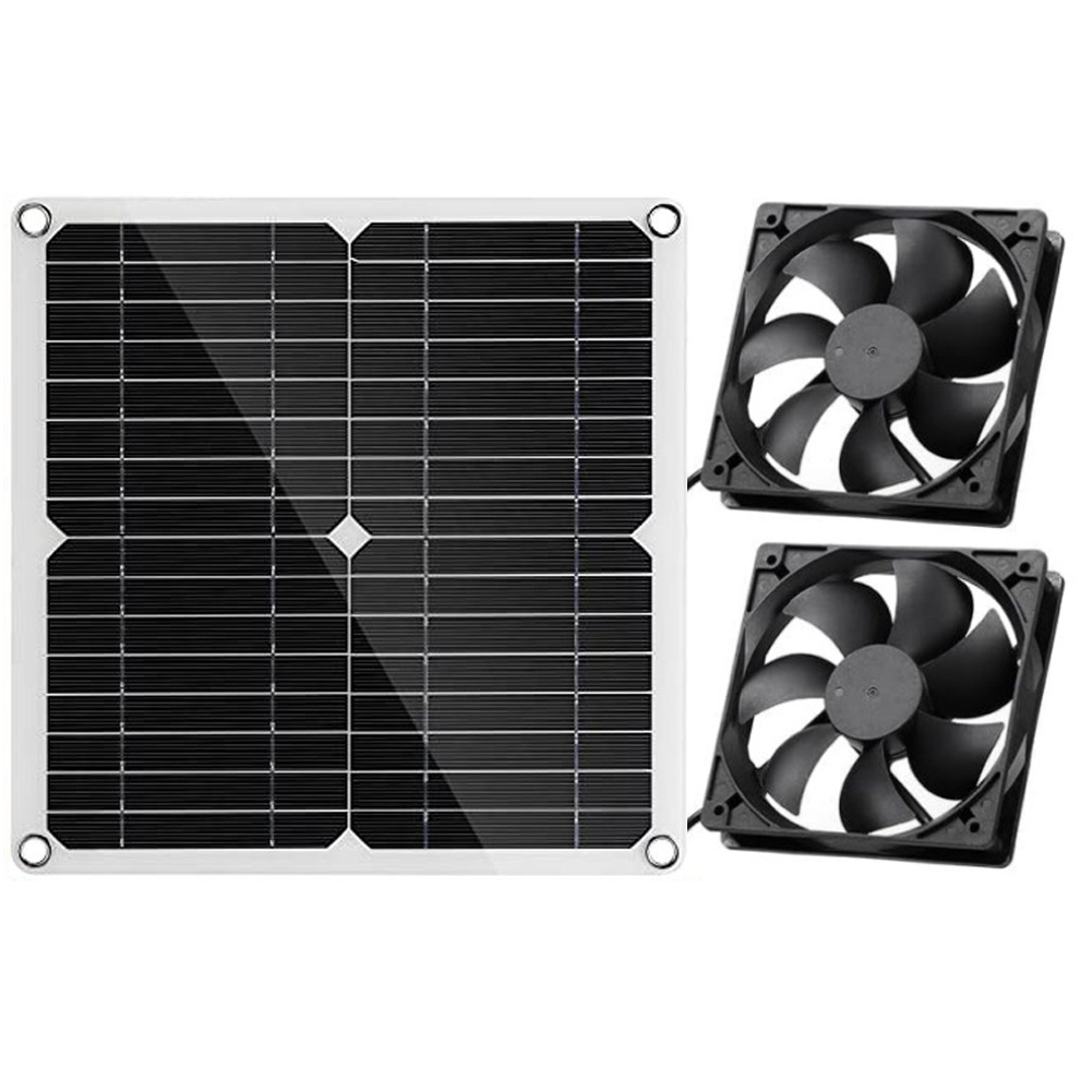 12W Solar Exhaust Fan Waterproof Solar Panel Powered Fan Mini Ventilator for Greenhouse Chicken Coop Shed Dog House Outside: Other