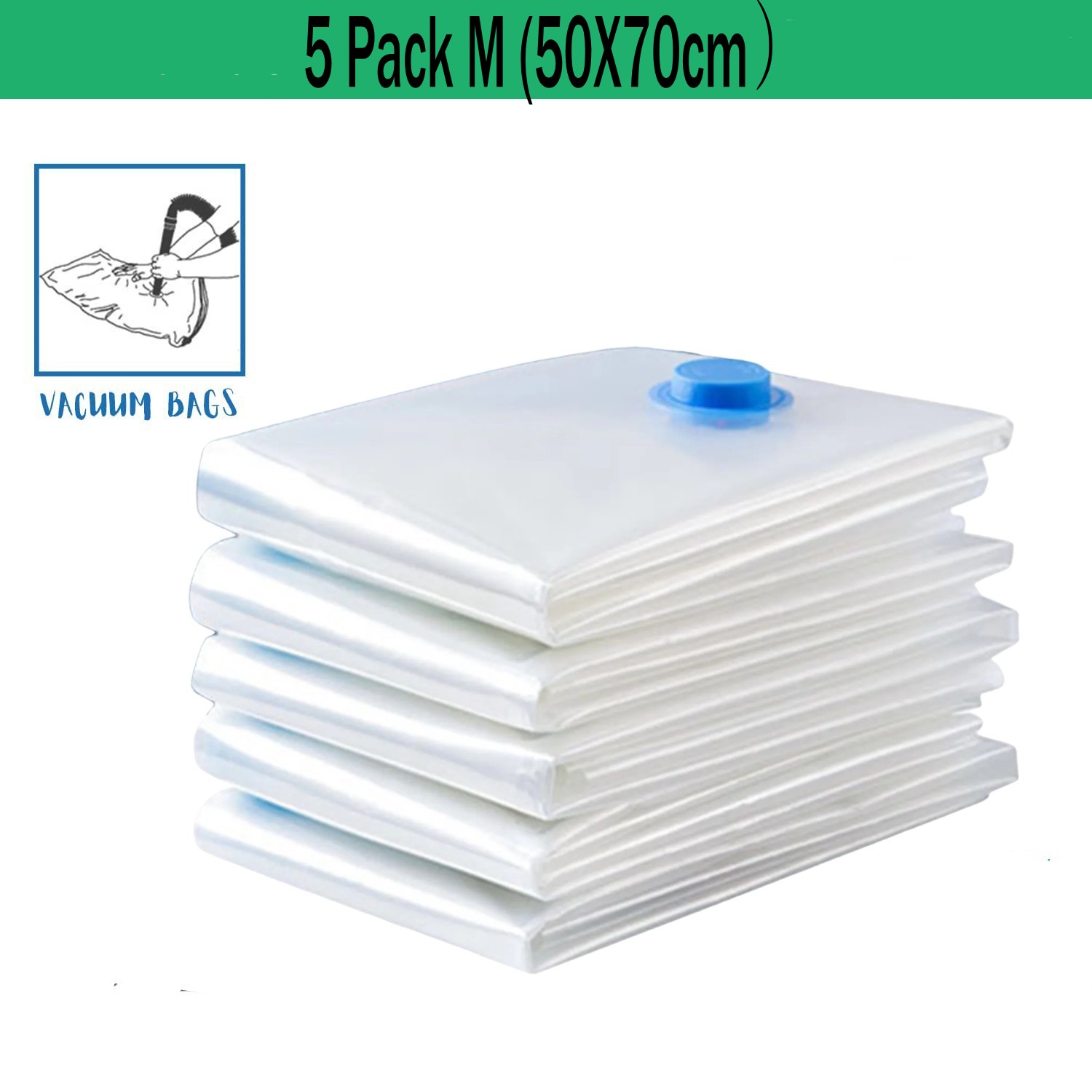 5-pack vacuümopbergzakken, ruimtebesparende zakken compressie voor dekbedden en dekens, sealer kleding reisverpakking organisator: Paars