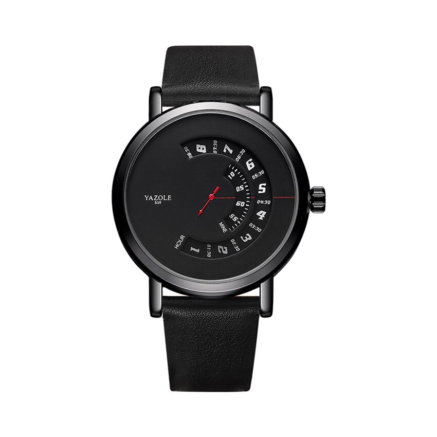 YAZOLE Mode Polshorloge Voor Mannen Waterdichte Hollow Quartz Horloge Mannen Casual Sport Horloge Montre Homme Relogio Masculino: 509black