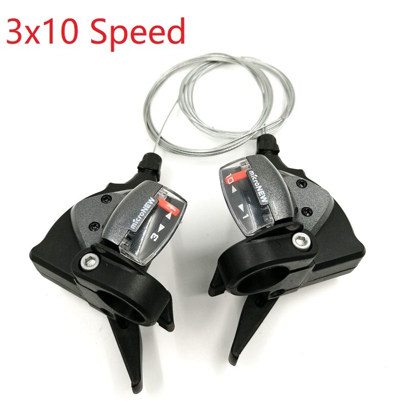 MicroNew-desviador de bicicleta de montaña, palanca de cambio de velocidad 3x10, 10/30, accesorios para bicicleta de montaña: 3x10 30speed 1pair