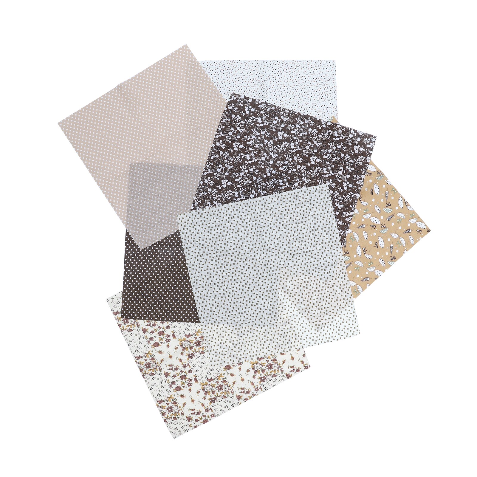 7pcs/set Cotton Cloth Patchwork Sewing Cloth Handicrafts for Home Decoration 25x25cm