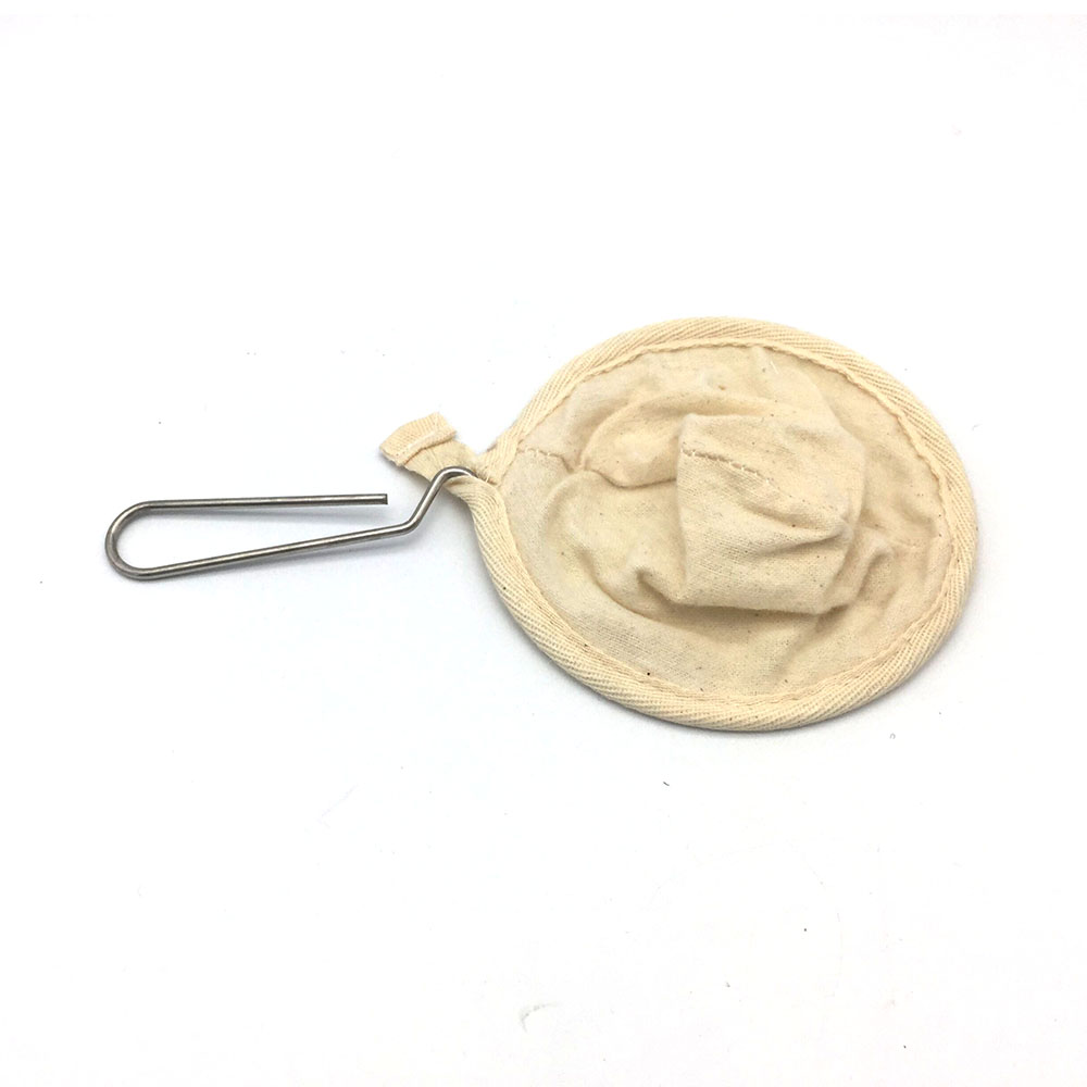 Reusable Coffee Filter Bag with Stainless Steel Handle Flannel Cloth Coffee and Tea Tools