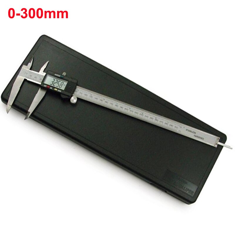 Calibrador Digital de acero inoxidable de 0-100mm, 4 pulgadas, mini calibrador vernier electrónico de bolsillo, calibrador deslizante de plástico, medidor de espesor de gema: 300mm