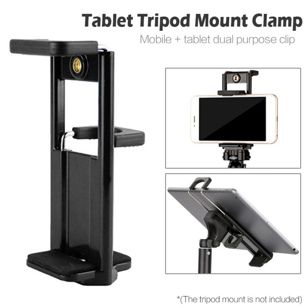 Universal Adjustable Mobile Phone Tablet Clip Clamp Holder Stand U Slot Mount Self-timer Bracket Rack Tripod Accessories