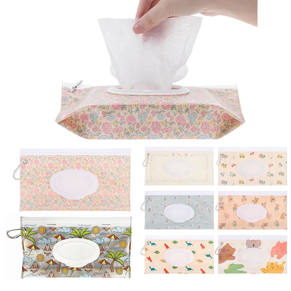 Eva Baby Nat Doekje Draagbare Gesp Doekjes Houder Case Flip Cover Snap-Strap Herbruikbare Navulbare Natte Doekje Buitensue Doos