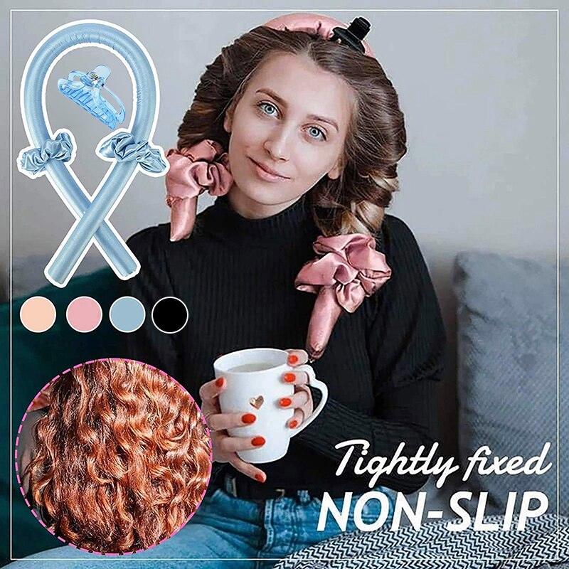 Heatless wijący się pręt pałąk leniwy Curler wstążka jedwabna wstążka jedwabna bez ciepła kręcenie loków wstążka zrobić włosy kręstożek