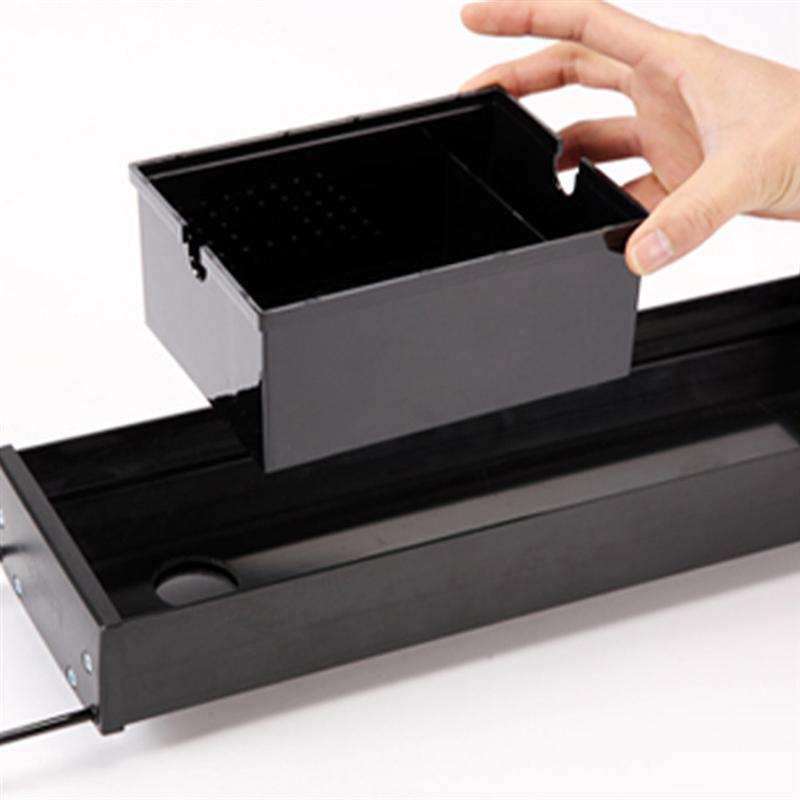 2PCS Aquarium External Filter Upper Box Fish Tank Water Plastic Filter Trickle Box Water Filter Mutifunctional Black Pet Product