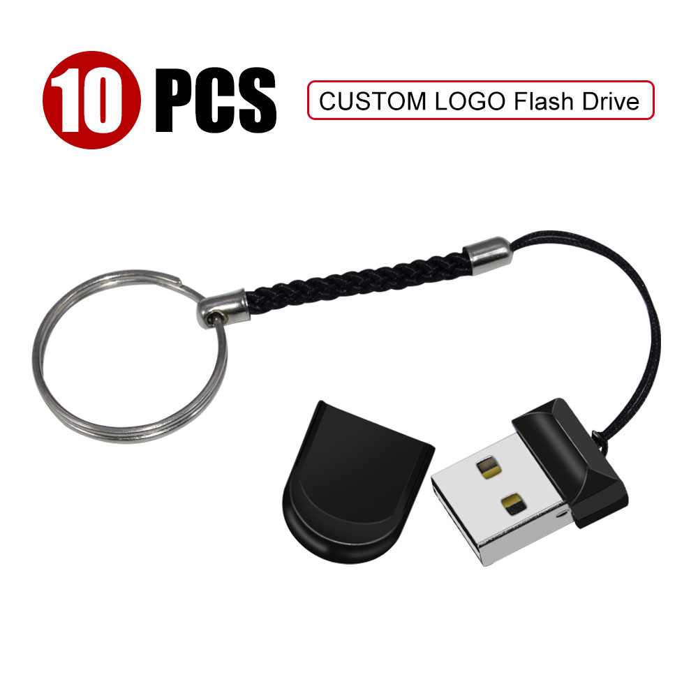 10pcs/lot Mini 64gb 32 gb USB flash drive 2.0 pendrive Usb stick 10pcs/lot 16gb 8gb waterproof memory stick free logo usb: 4GB