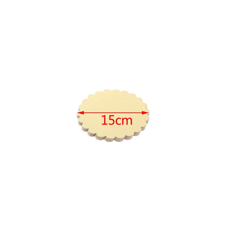 5pcs Cake Board Round Disposable Dessert Tray Gold Cake Base Cardboard For Wedding Birthday Party Kitchen Accessories Cake Tools: 15cm