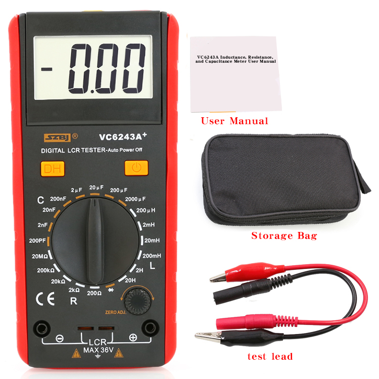 Medidor de inductancia SZBJ LCR VC6243A, instrumento especializado para medir inductancia, capacitancia y resistencia: Default Title