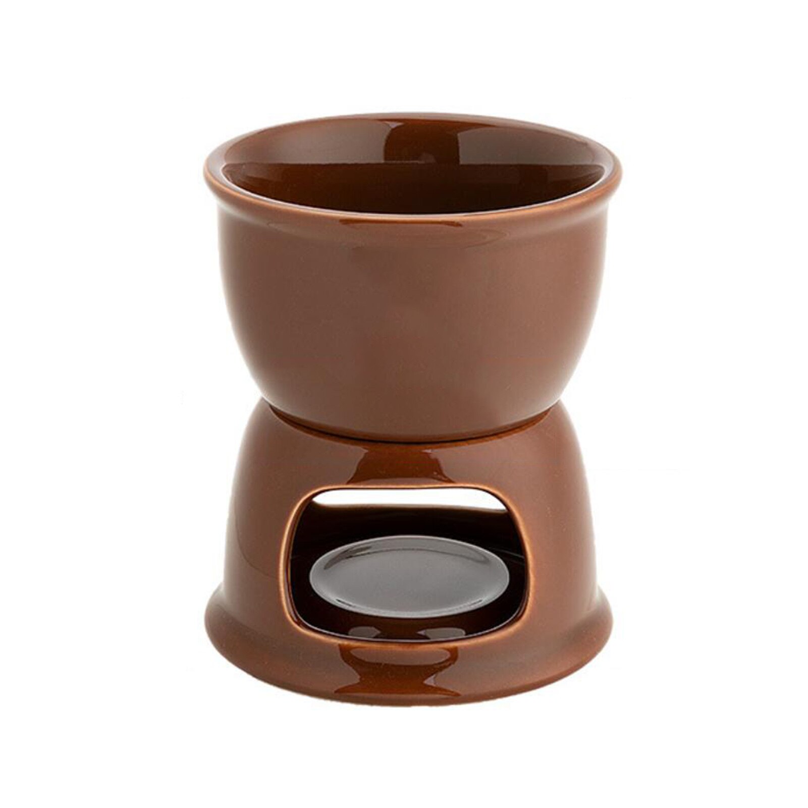 Cheese Pot Small Ceramic Cheese Pot Chocolate Fondue Pot Cheese Porcelain Melting Pots For Tapas: Auburn