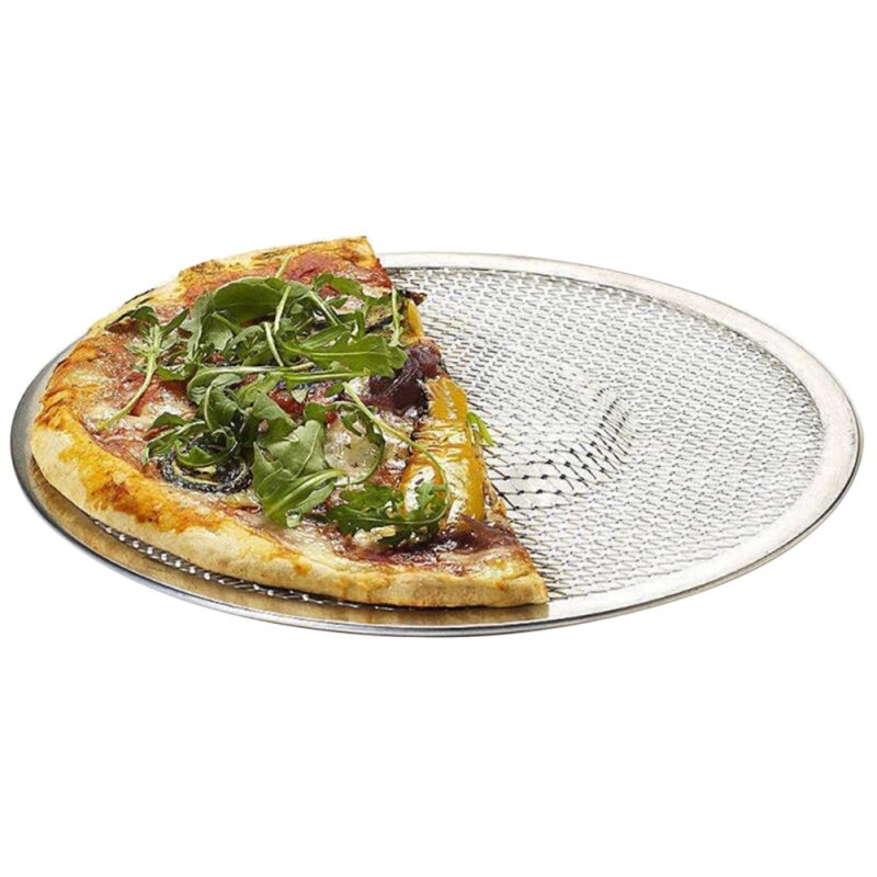 Aluminium Ronde Pizza Bakplaat Non-stick Mesh Plaat Pan Bakplaat Pizza Grill Bakvormen Tool Ovens KitA2