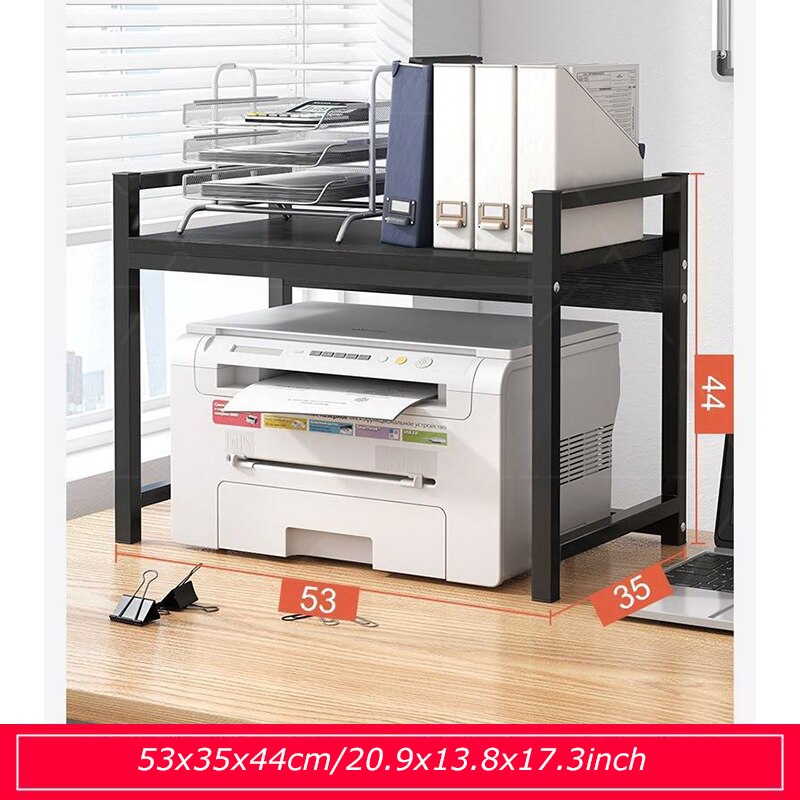 Printer Stand, Desktop Printer Shelf for Home Kitchen Shelf Micro Oven Duplicator Files, Books Storage Rack: B