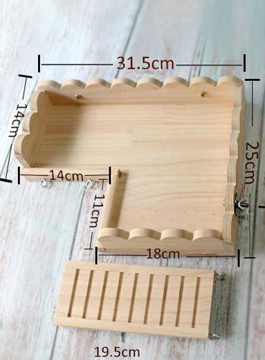 Platforma chomika ze schodami wiewiórki jeż smoczy kot taca równowaga złoty niedźwiedź z litego drewna pedał zabawka dla chomika drugie piętro: Jasny szary