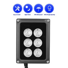 Infrared Illuminator 6pcs Array IR LEDS IR Illuminator Night Vision Wide Angle Outdoor Waterproof for CCTV Security Camera