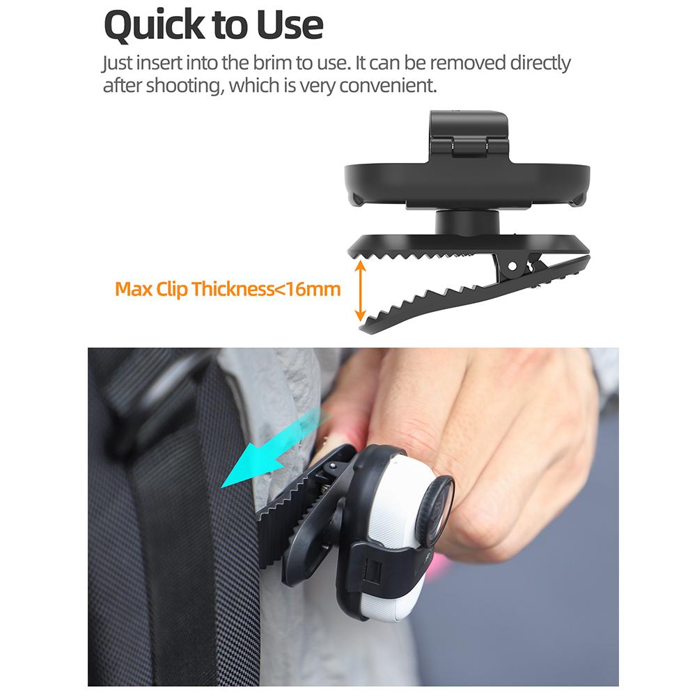 Neue Rucksack Clip Halfter Für Insta360 GEHEN 3 S/gehen3 Anti-Shake 360 Drehung Clip Halterung Für Insta360 gehen3 Sport Kamera Zubehör