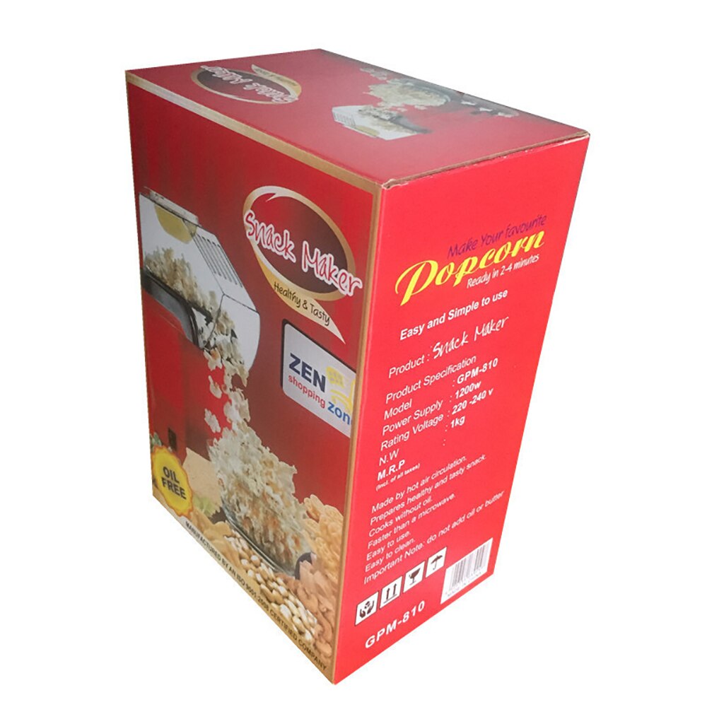 Mini Household Electric Popcorn Maker Machine Automatic Corn Popper Natural Healthy Oil-FreePopcorn household For Children