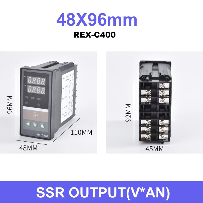 PID Digital Temperature Controller REX-C100 C400 C700 C900 Thermostat SSR Relay Output: REX-C400VAN