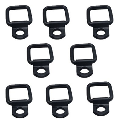 8 stuks/partij zwarte stalen d-ring spanbanden bolton aanhangwagen lading spananker voor jeep wrangler kofferbak lading net spanband: Alleen vastbinden