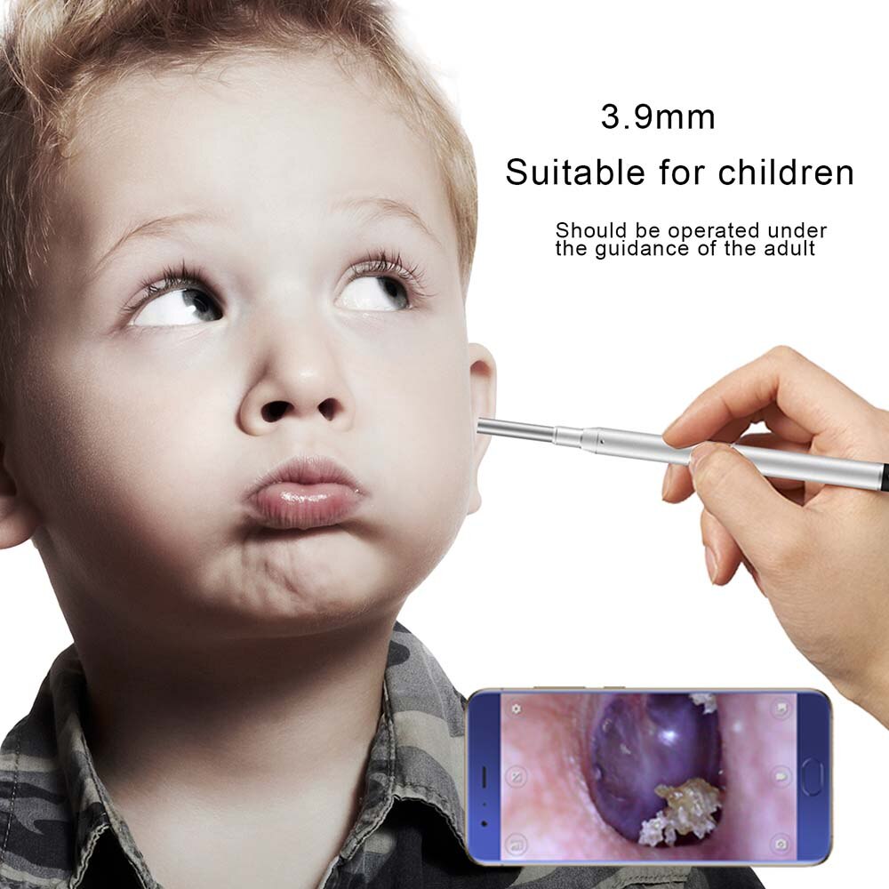 3.9mm lentille Android Endoscope caméra visuelle oreille cuillère pour adultes enfants peau saine élargissement des pores examen Endoscope