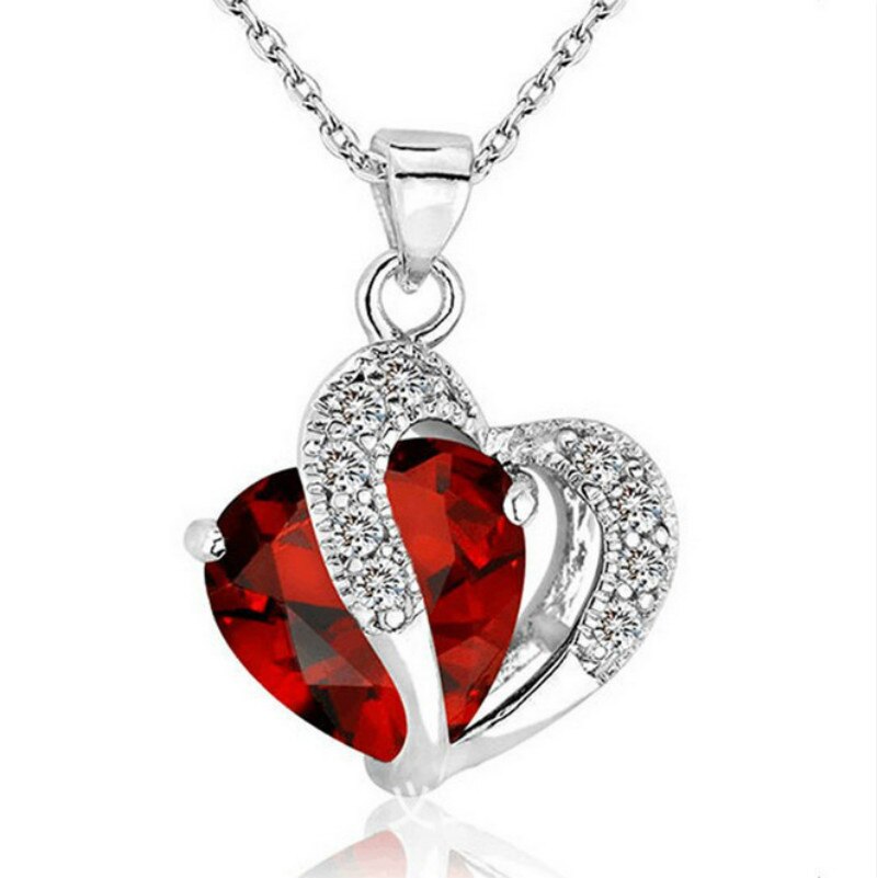 Meerdere hartvormige Water Wens Fles Ketting Crystal Power Kettingen meisje Datum Sieraden: F