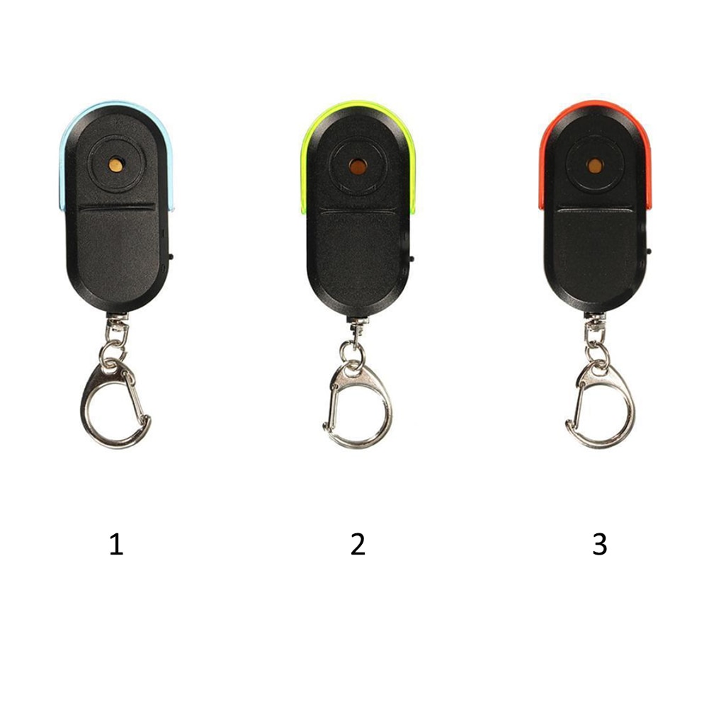 Mini Anti-lost Whistle Key Finder Wireless Alarm Smart Tag Key Locator Keychain Tracker Whistle Sound LED Light Things Tracker